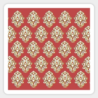 Redish Pink Block printing effect pattern Sticker